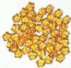 50 8mm Transparent Topaz Star Beads